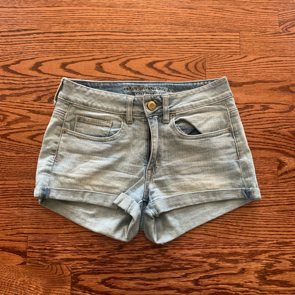 American eagle stretch jean shorts